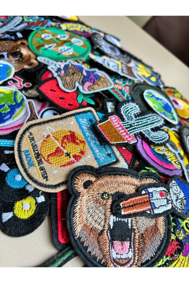 Karışık Desenli 50'li Ütü ile Yapışan Yama Arma Patch Seti