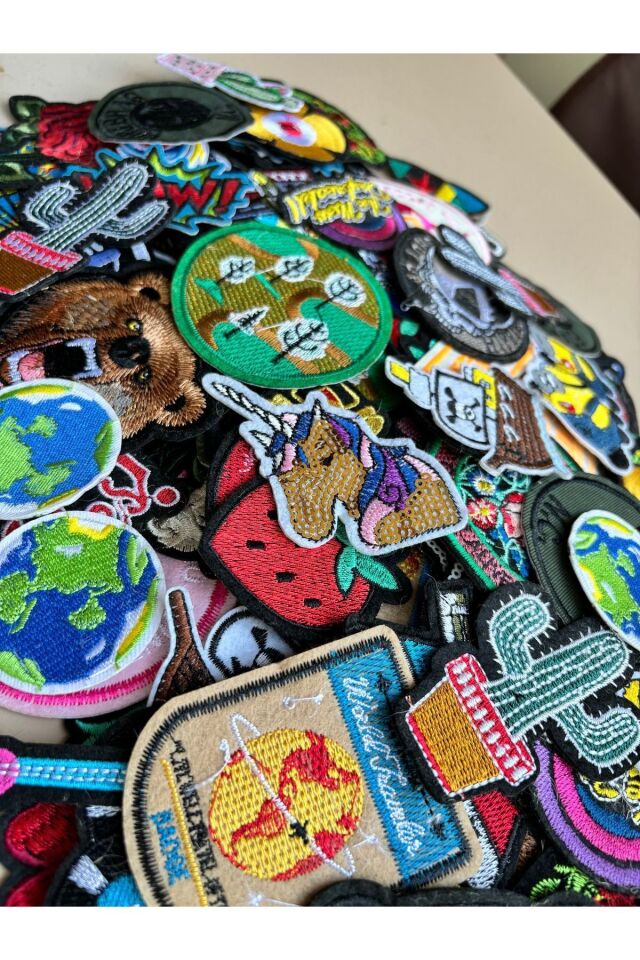Karışık Desenli 10'lu Ütü ile Yapışan Yama Arma Patch Seti