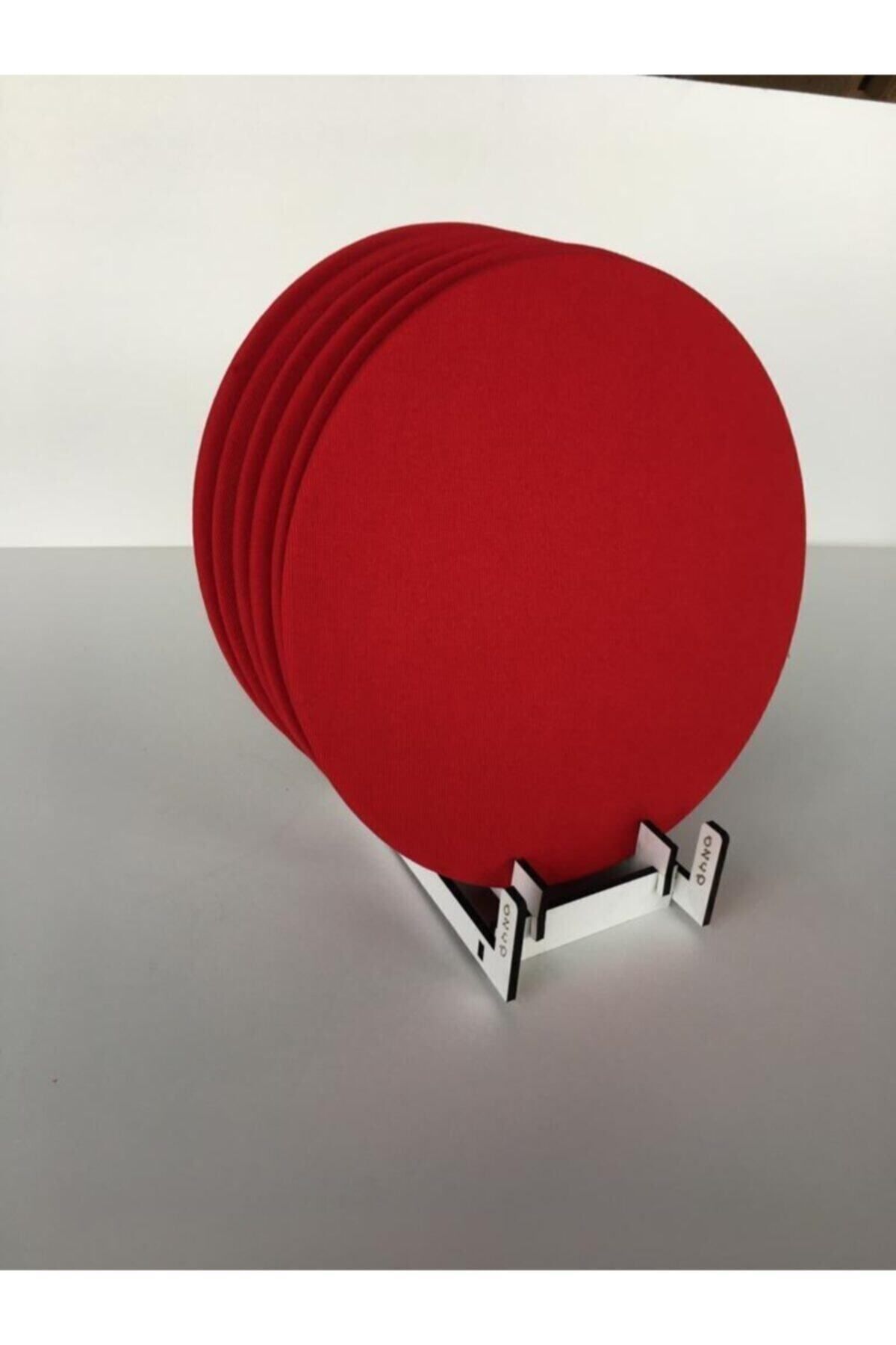 Canlı Enerji Kırmızı : Yıkanabilir MDF Kaplama Amerikan Servis Supla - 6'lı Set