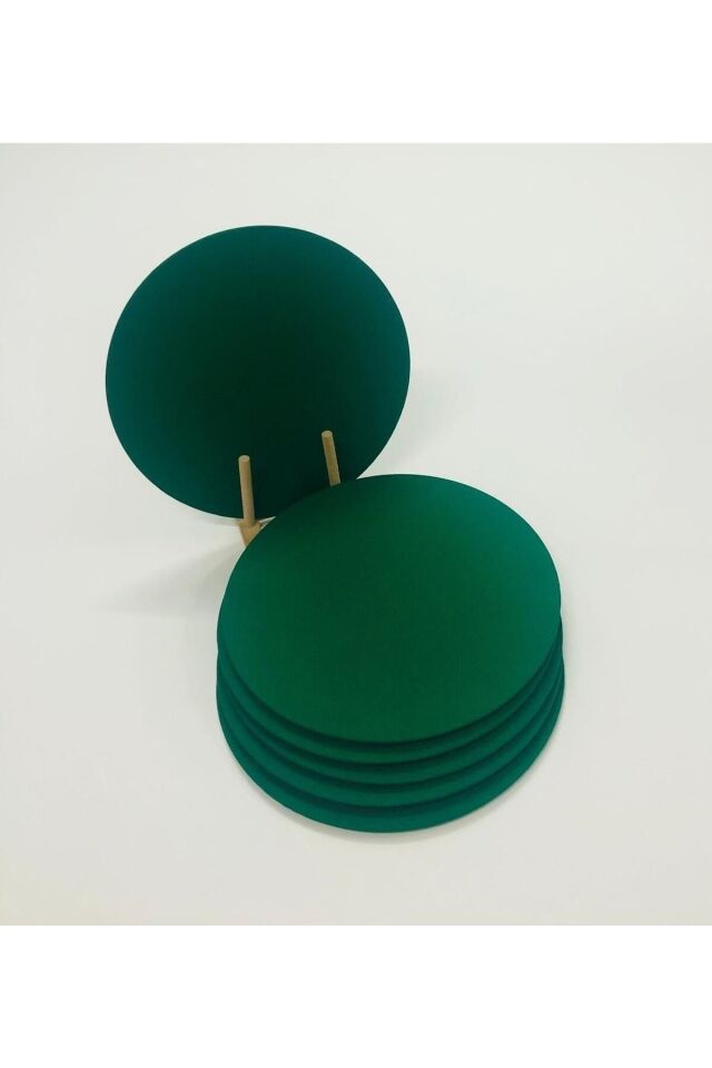 Doğanın Yeşili: Yeşil Yıkanabilir MDF Kaplama Amerikan Servis Supla - 6'lı Set