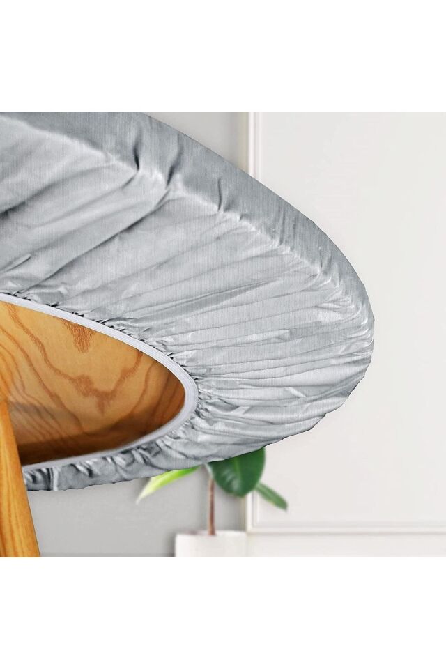 Gri Lastikli Masa Örtüsü (120-150 cm)