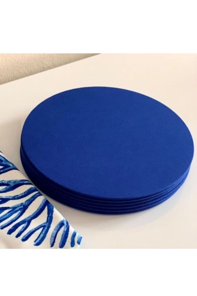 Soft Rengin Zarafeti Saks Mavi : Yıkanabilir MDF Kaplama Amerikan Servis Supla - 6'lı Set