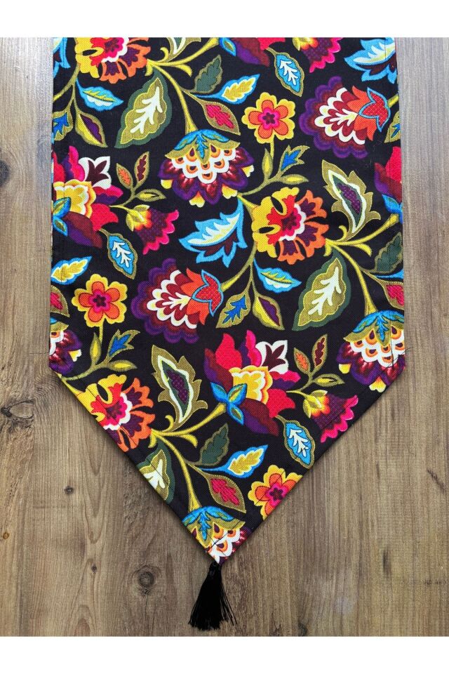Çizgili Limon Duck Keten Su Geçirmez Kirlenmez Runner Retro Renkler - 40 x 140