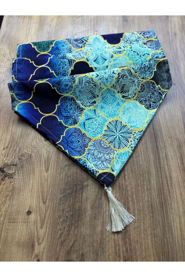 Çizgili Limon Duck Keten Su Geçirmez Kirlenmez Runner Saks Moroccan - 40 x 140