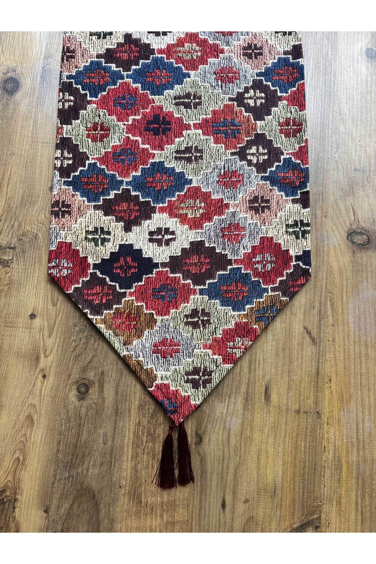 Çizgili Limon Duck Keten Su Geçirmez Kirlenmez Runner Kilim Desen - 40 x 140