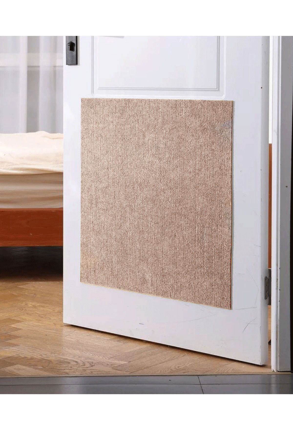 Kediler İçin Yapışkanlı Tırmalama Keçesi - Mobilya Koruyucu ( 50x100 cm) Bej