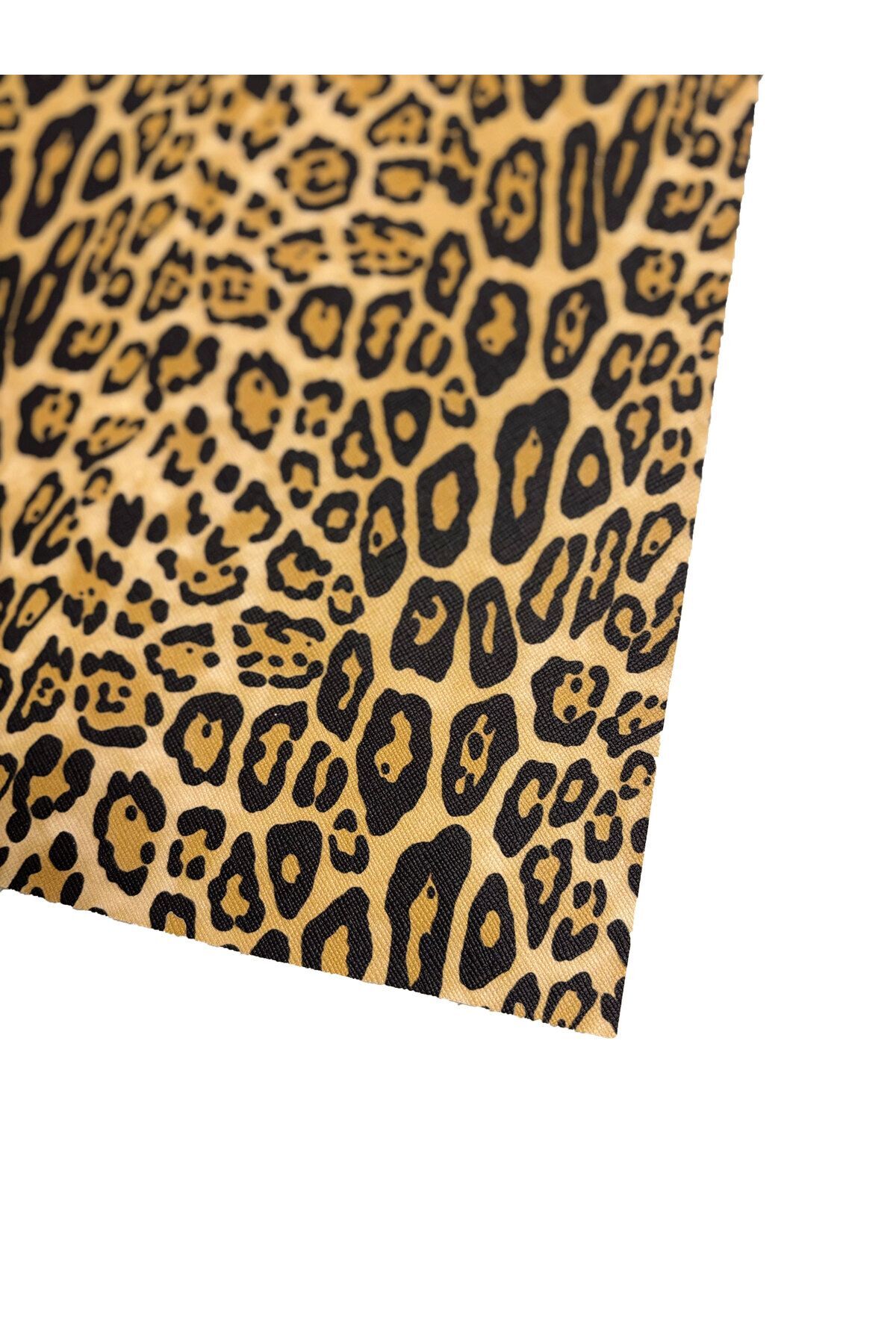 Her Yüzey İçin Şık ve Pratik Çözüm: ( 48x100 cm) Kendinden Yapışkanlı Suni Deri Kaplama Çeşitleri Açık Leopar